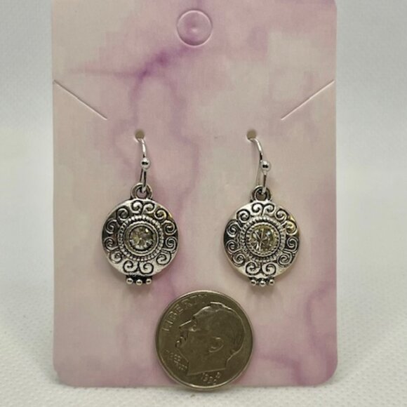 3/$15~Round Crystal Earrings - Picture 4 of 5